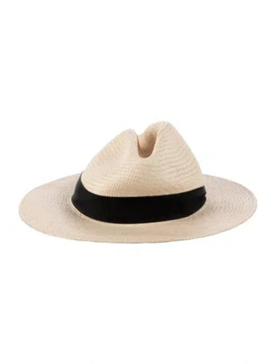 Pre-owned Rag & Bone Panama Straw Fedora In Neutral