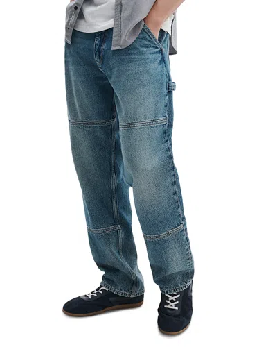 Rag & Bone Panel Workwear 32 Jeans In Tudor In Blue