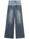 Rag & Bone Miramar Sofie Cotton-terry Wide-leg Jeans In Blue