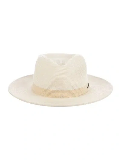 Pre-owned Rag & Bone Paper Fedora Hat In Neutrals