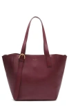 Rag & Bone Parker Leather Tote In Burgundy