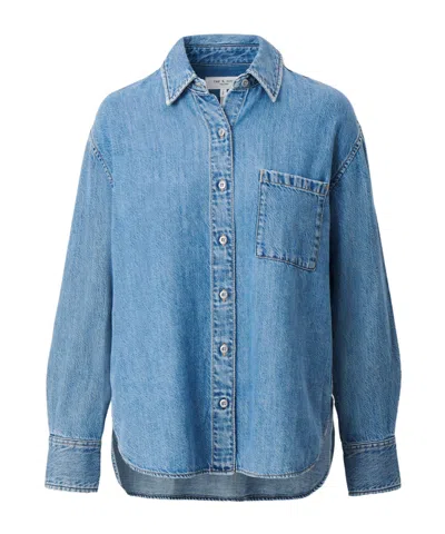 Rag & Bone Patch-pocket Shirt In Blue