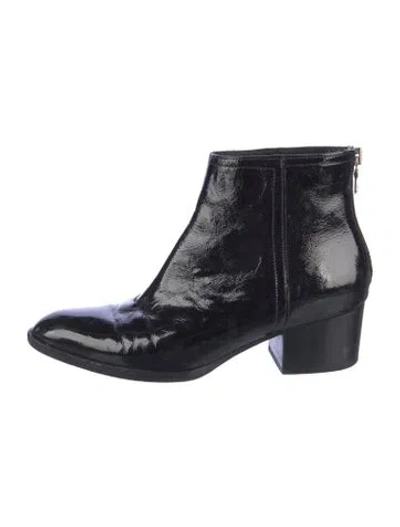 Pre-owned Rag & Bone Patent Leather Boots In Black