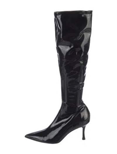 Pre-owned Rag & Bone Patent Leather Boots In Black