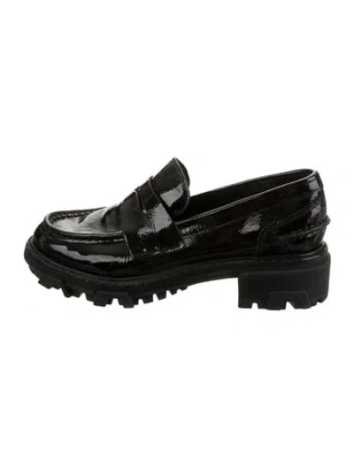 Pre-owned Rag & Bone Patent Leather Loafers In Black
