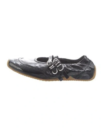 Pre-owned Rag & Bone Patent Leather Mary Jane Flats In Black