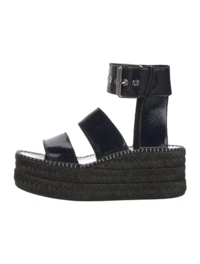 Pre-owned Rag & Bone Patent Leather Sandals In Blue
