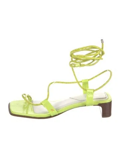 Pre-owned Rag & Bone Patent Leather Sandals In Green