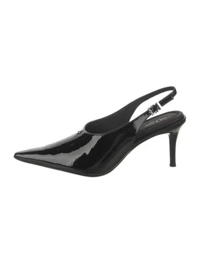 Pre-owned Rag & Bone Patent Leather Slingback Pumps In Black