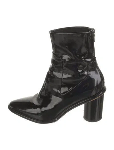 Pre-owned Rag & Bone Patent Leather Sock Boots In Black