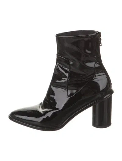 Pre-owned Rag & Bone Patent Leather Sock Boots In Black