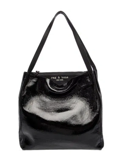 Pre-owned Rag & Bone Patent Leather Tote In Black