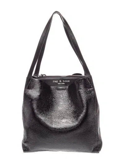 Pre-owned Rag & Bone Patent Leather Tote In Black