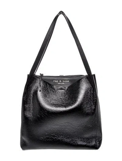 Pre-owned Rag & Bone Patent Leather Tote In Black