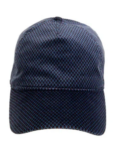 Pre-owned Rag & Bone Pattern Baseball Cap In Blue