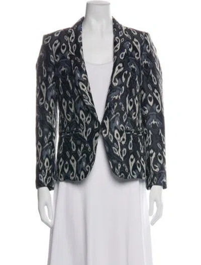 Pre-owned Rag & Bone Patterned Blazer In Blue