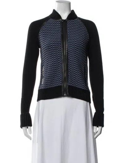 Pre-owned Rag & Bone Patterned Bomber Jacket In Black