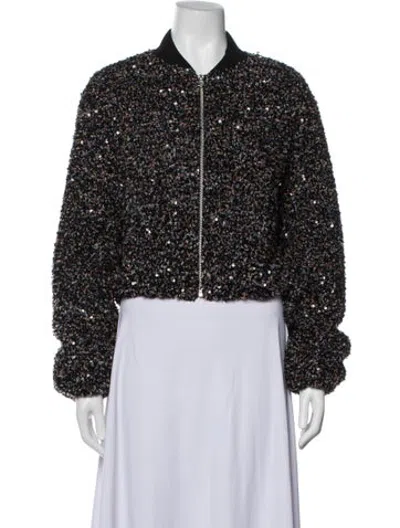 Pre-owned Rag & Bone Patterned Bomber Jacket In Black