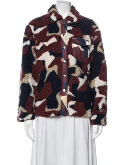 Pre-owned Rag & Bone Patterned Coat In Burgundy