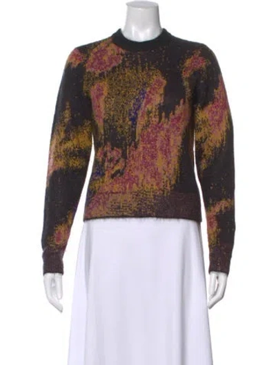 Pre-owned Rag & Bone Patterned Crew Neck Sweater In Black