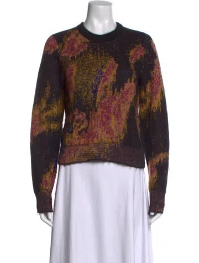Pre-owned Rag & Bone Patterned Crew Neck Sweater In Black