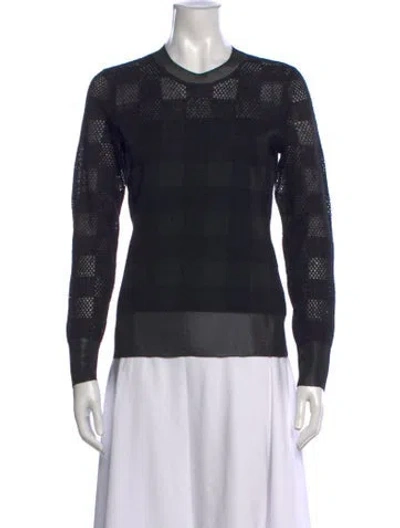 Pre-owned Rag & Bone Patterned Crew Neck Sweater In Black