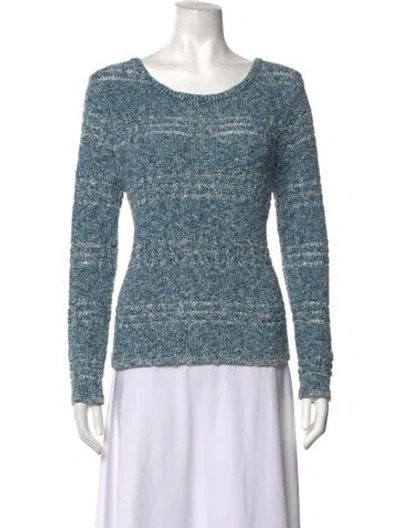 Pre-owned Rag & Bone Patterned Crew Neck Sweater In Blue