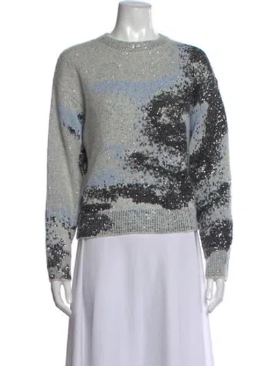 Pre-owned Rag & Bone Patterned Crew Neck Sweater In Grey