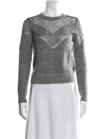 Pre-owned Rag & Bone Patterned Crew Neck Sweater In Grey