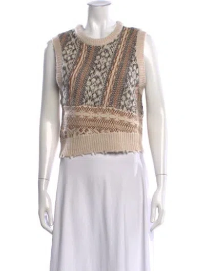 Pre-owned Rag & Bone Patterned Crew Neck Sweater In Neutral