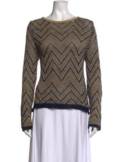 Pre-owned Rag & Bone Patterned Crew Neck Sweater In Neutrals