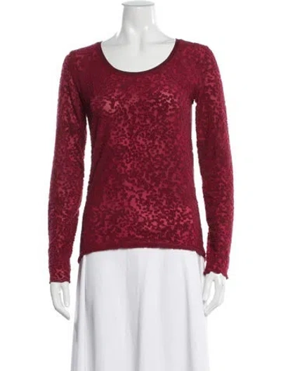 Pre-owned Rag & Bone Patterned Crew Neck Sweater In Red