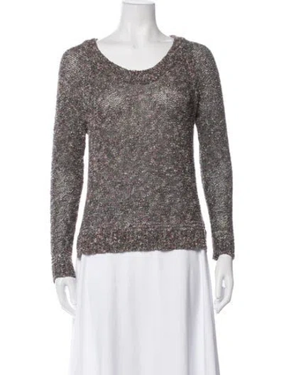 Pre-owned Rag & Bone Patterned Crew Neck Sweater In White