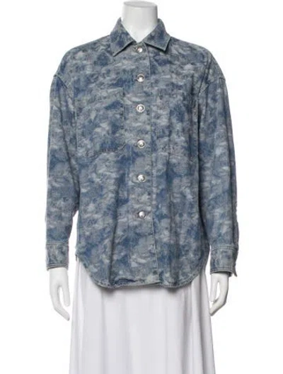Pre-owned Rag & Bone Patterned Denim Jacket In Blue