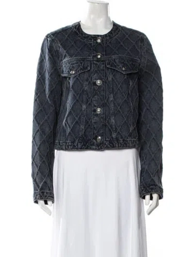 Pre-owned Rag & Bone Patterned Denim Jacket In Blue