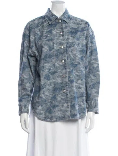 Pre-owned Rag & Bone Patterned Denim Jacket In Blue