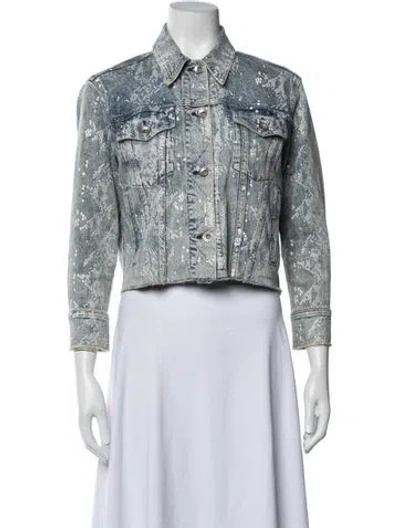 Pre-owned Rag & Bone Patterned Denim Jacket In Blue