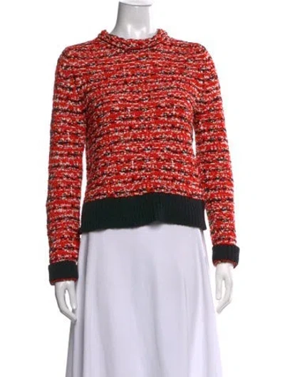 Pre-owned Rag & Bone Patterned Mock Neck Sweater In Orange