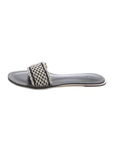 Pre-owned Rag & Bone Patterned Slides In Black/white