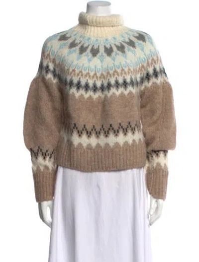 Pre-owned Rag & Bone Patterned Turtleneck Sweater In Neutrals