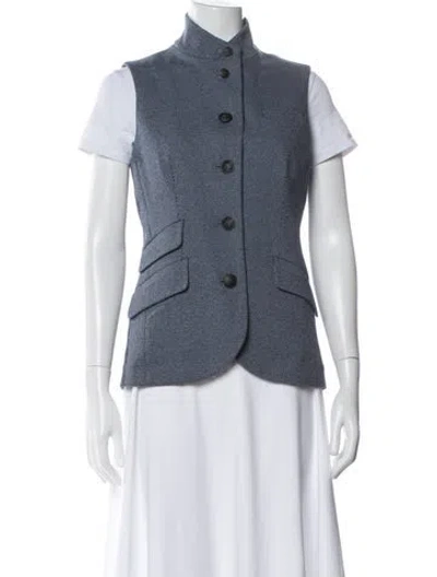 Pre-owned Rag & Bone Patterned Vest In Blue