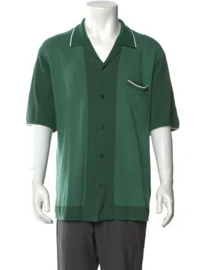 Pre-owned Rag & Bone Patterned V-neck Pullover In Green