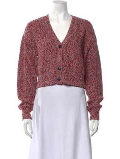 Pre-owned Rag & Bone Patterned V-neck Sweater In Blue