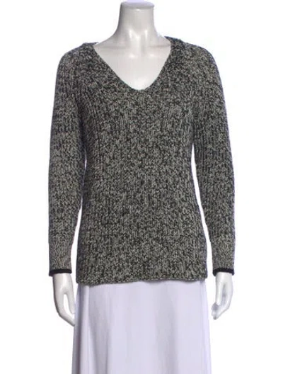Pre-owned Rag & Bone Patterned V-neck Sweater In Grey