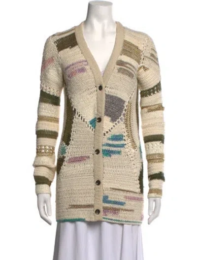 Pre-owned Rag & Bone Patterned V-neck Sweater In Neutrals