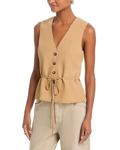 Rag & Bone Paulette Tie Waist Vest In Brown
