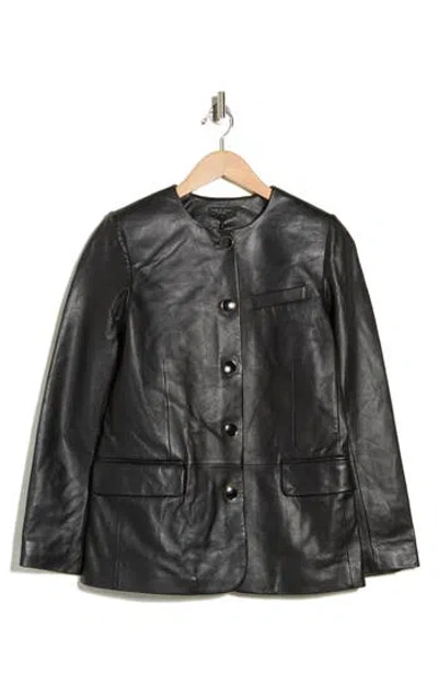 Rag & Bone Payley Leather Blazer In Black