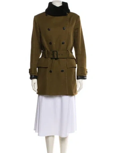 Pre-owned Rag & Bone Peacoat In Green