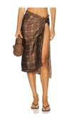 Rag & Bone Pearly Button Scarf In Brown