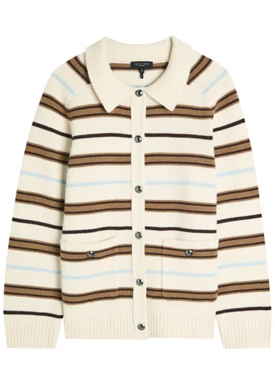 RAG & BONE RAG & BONE PEGGY STRIPED WOOL CARDIGAN